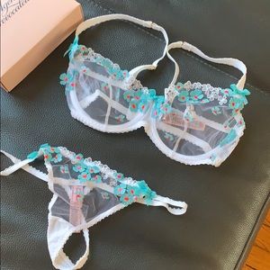 agent provocateur bra and panty set - bridal